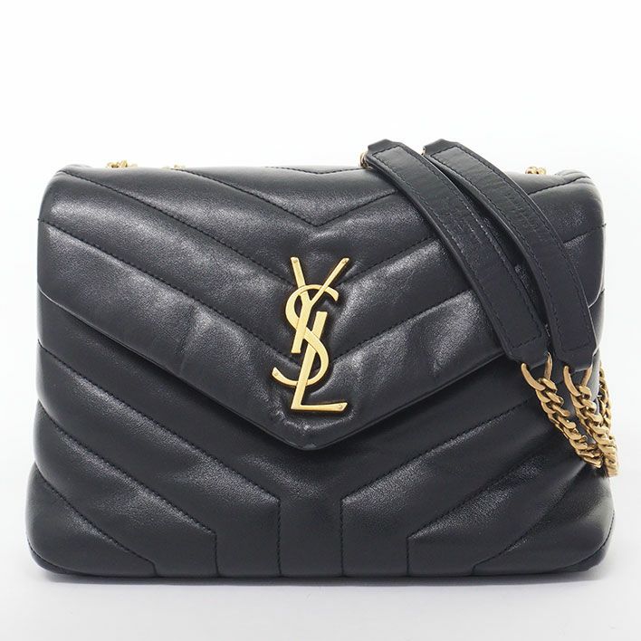 イヴ サンローラン Y字キルティング チェーンショルダー YSLロゴ ルル